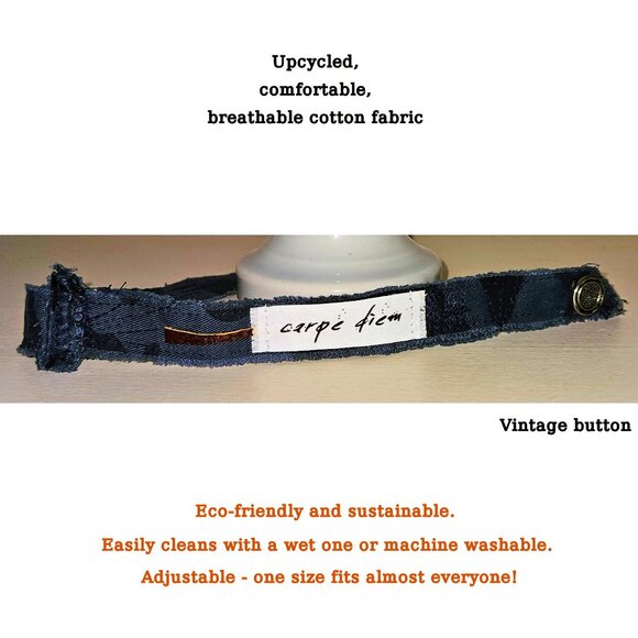 Carpe Diem Wrap Bracelet Motivational Adjustable Mindfulness Gift Fabric Leather - Picture 2 of 9